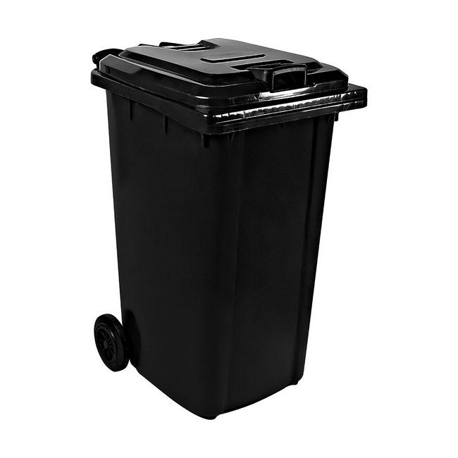 Plastic 240 Litre Wheelie Bin Black