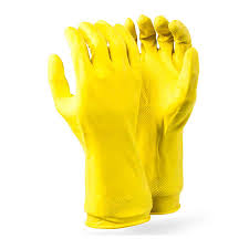 Yellow Household Gloves (Pack of 12)